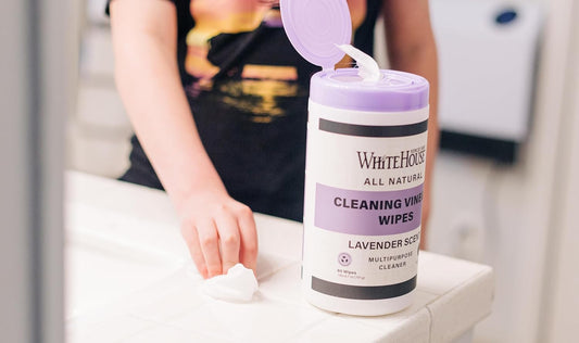 White House Cleaning Vinegar Wipes, Lavender (80 Wipe Count)