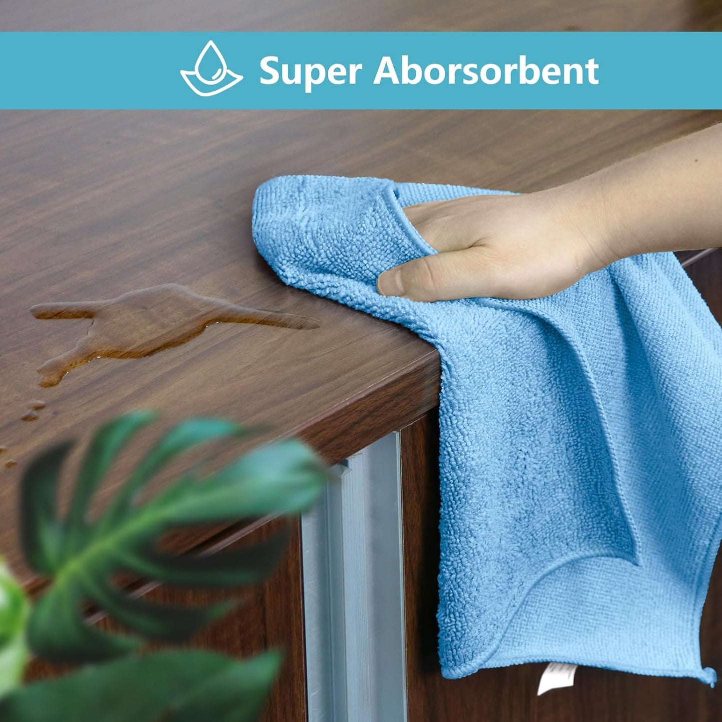 HOMEXCEL Microfiber Cleaning Cloth 210GSM, Pack of 12, Size:11.5" x 11.5", Ultra-Soft, High-Density Non-Abrasive Cleaning Towels for Cars, Glass, Kitchen, Reusable Rags, Blue/Green/Yellow/Pink
