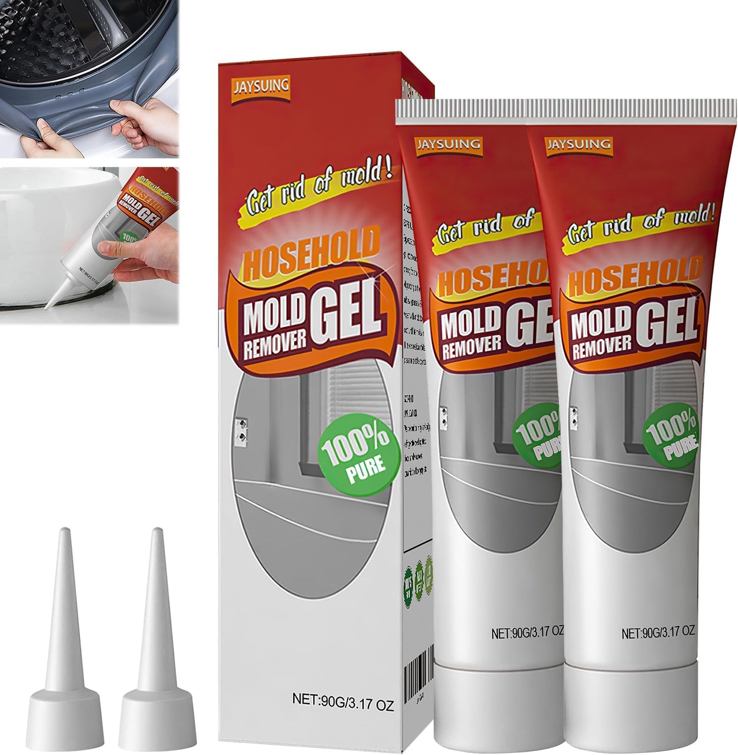 2PCS Nexa Remover Gel,Nuroclean Remover Gel,Suitable For Bathroom And Kitchen Tile Gaps,Wall Cleaning,Highly Effective In Penetration,Safe Formula That Does Not Damage The Surface