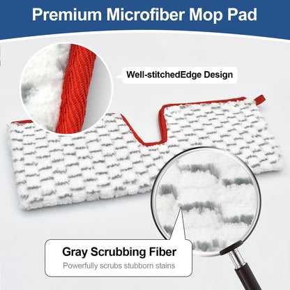 Microfiber Spray Mop Pads Compatible with Ocedar ProMist MAX Spray Mop, Reusable Mops Refill for Oceda Promist Dust Mop, Dual-Action Washable Flip Mops Pads Replacement for Dry and Wet Floor Cleaning