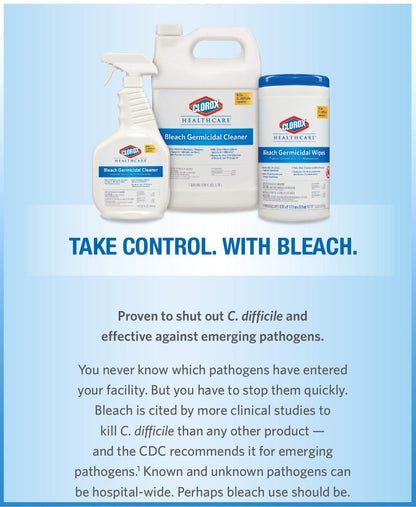 Clorox Healthcare Bleach Germicidal Cleaner Spray, 32 Fluid Ounces (Package May Vary)