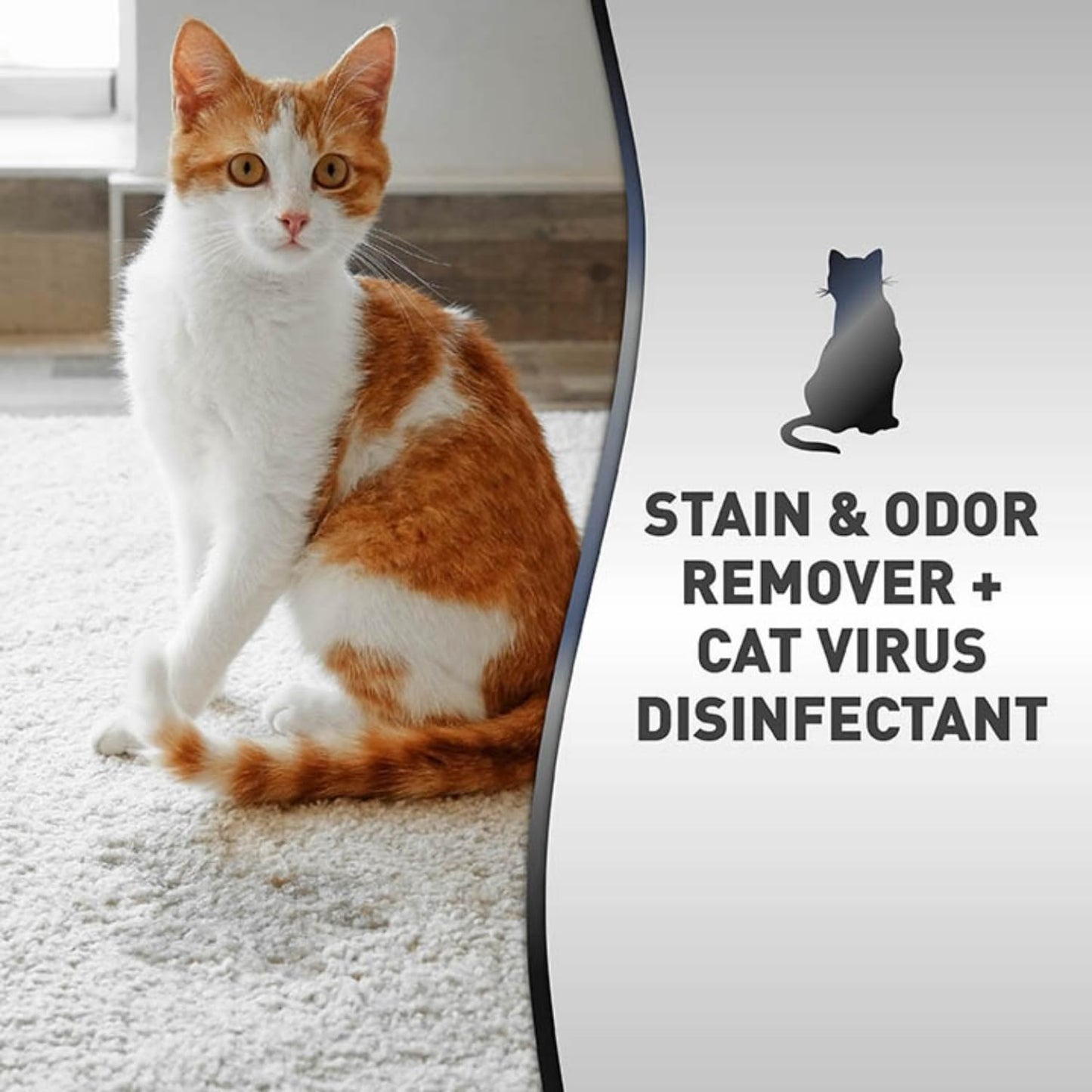 Nature’s Miracle Advanced Platinum Stain and Odor Remover and Virus Disinfectant, 32 Ounces, Disinfects and Cleans
