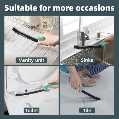 Toilet Brush, 4 Pcs Bathroom Cleaning Brush, Gap Scrub Brush with Hanging Hole, Multifunctional Hard Bristle Crevice Cleaning Brush, Cleaner Tools for Sinks, Tub, Shower, Tile, Toilet Seat (4, Black)