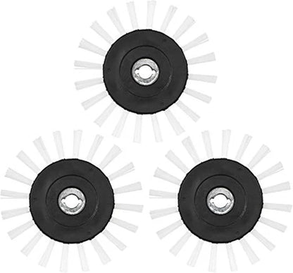 Grout Groovy! Replacement Brush Wheels 3-Pack – Nylon Cleaning Brush Heads Machines, Indoor Cleaner Tool for Tile, Bathroom, Kitchen Floors, Easy Scrubbing Solution