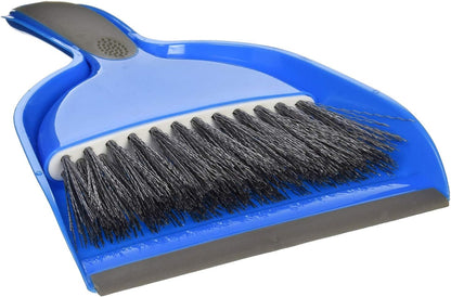 Small Hand Broom with Snap-on Dust Pan, Pack of 2, Colors may vary