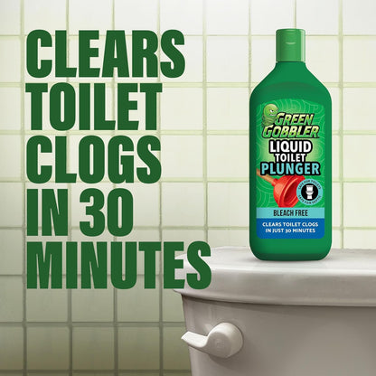 Green Gobbler Liquid Toilet Plunger | Clog Remover | Safe for Toilets and Septic