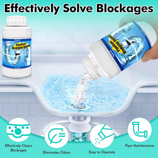 Powerful Pipe Dredging Agent,Drain Clog Remover,Kitchen Drain Cleaner for Unclogs Bathroom and Kitchen Sinks,Drains,Shower Pipes,Tubs & Toilets