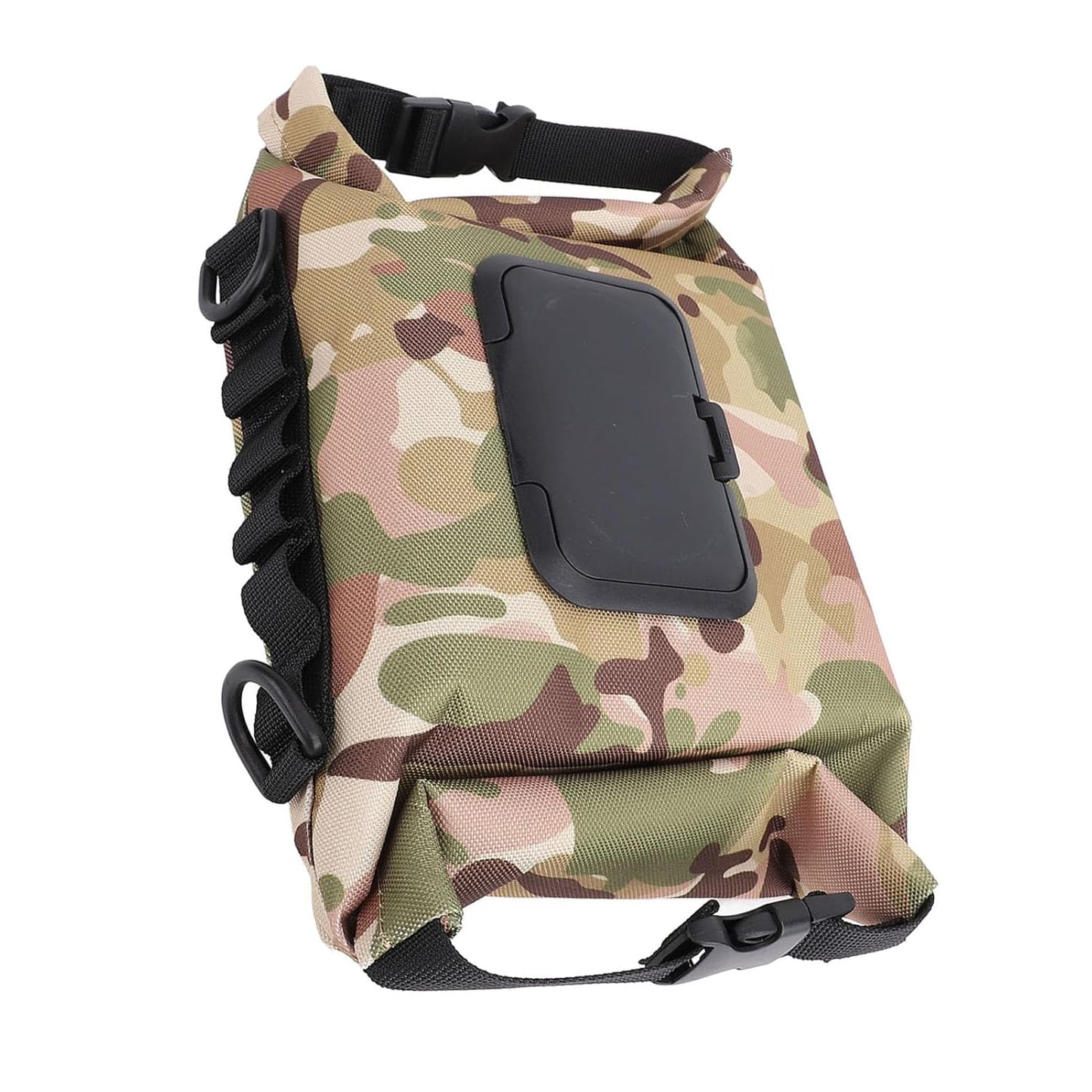 Large Capacity Canvas Portable Camping Wet Wipe Dispenser for Office Car Home Travel Hangable Wipe Holder (Camouflage Green)