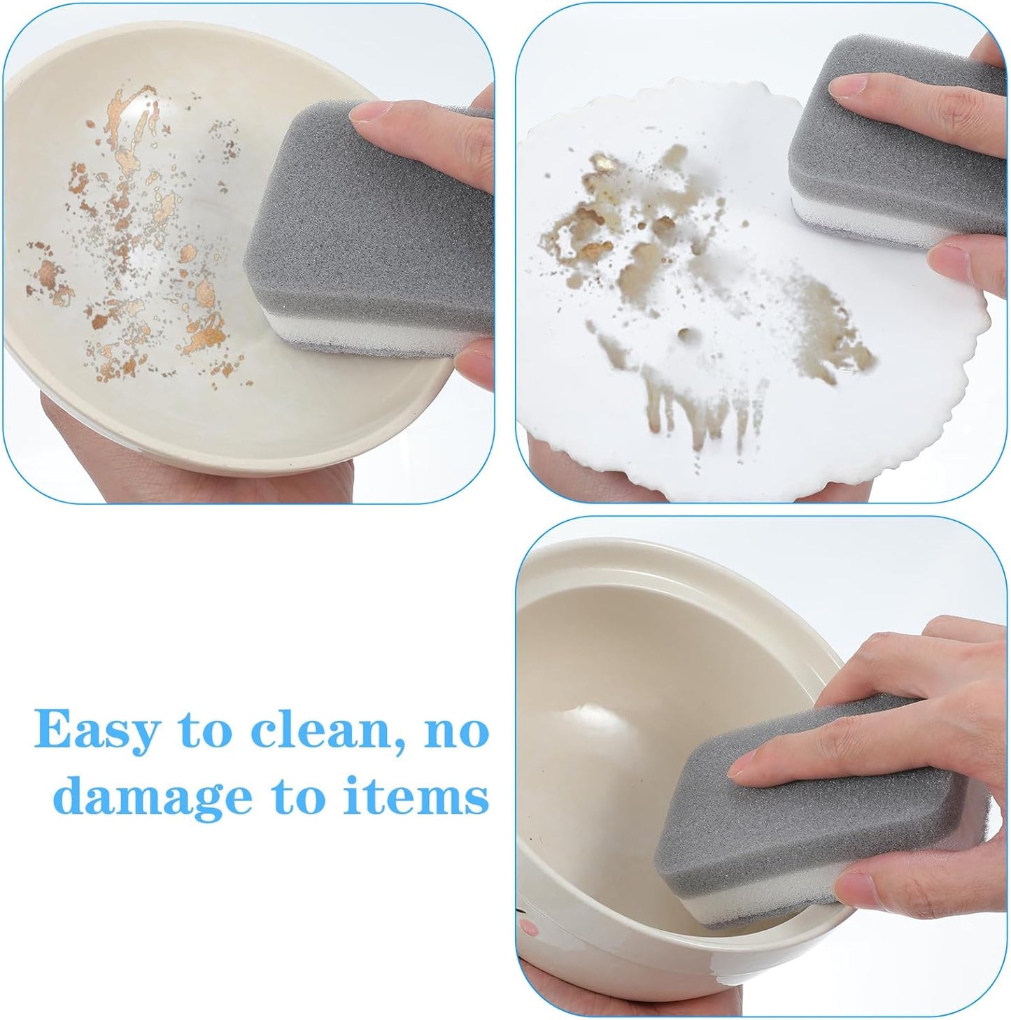 40 Pcs Kitchen Dishwashing Sponge Individually Wrapped Sponges, Bulk Non Scratch Scouring Pad Odor-Free Dish Sponges for Washing Dishes Wipes for Household Cleaning Dishes Travel Apartments, Grey