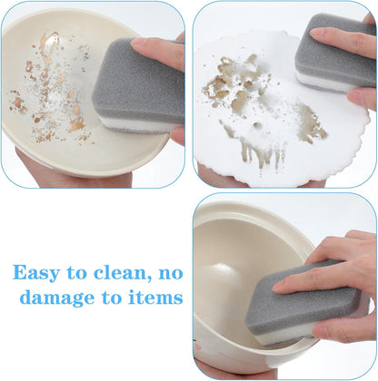 40 Pcs Kitchen Dishwashing Sponge Individually Wrapped Sponges, Bulk Non Scratch Scouring Pad Odor-Free Dish Sponges for Washing Dishes Wipes for Household Cleaning Dishes Travel Apartments, Grey