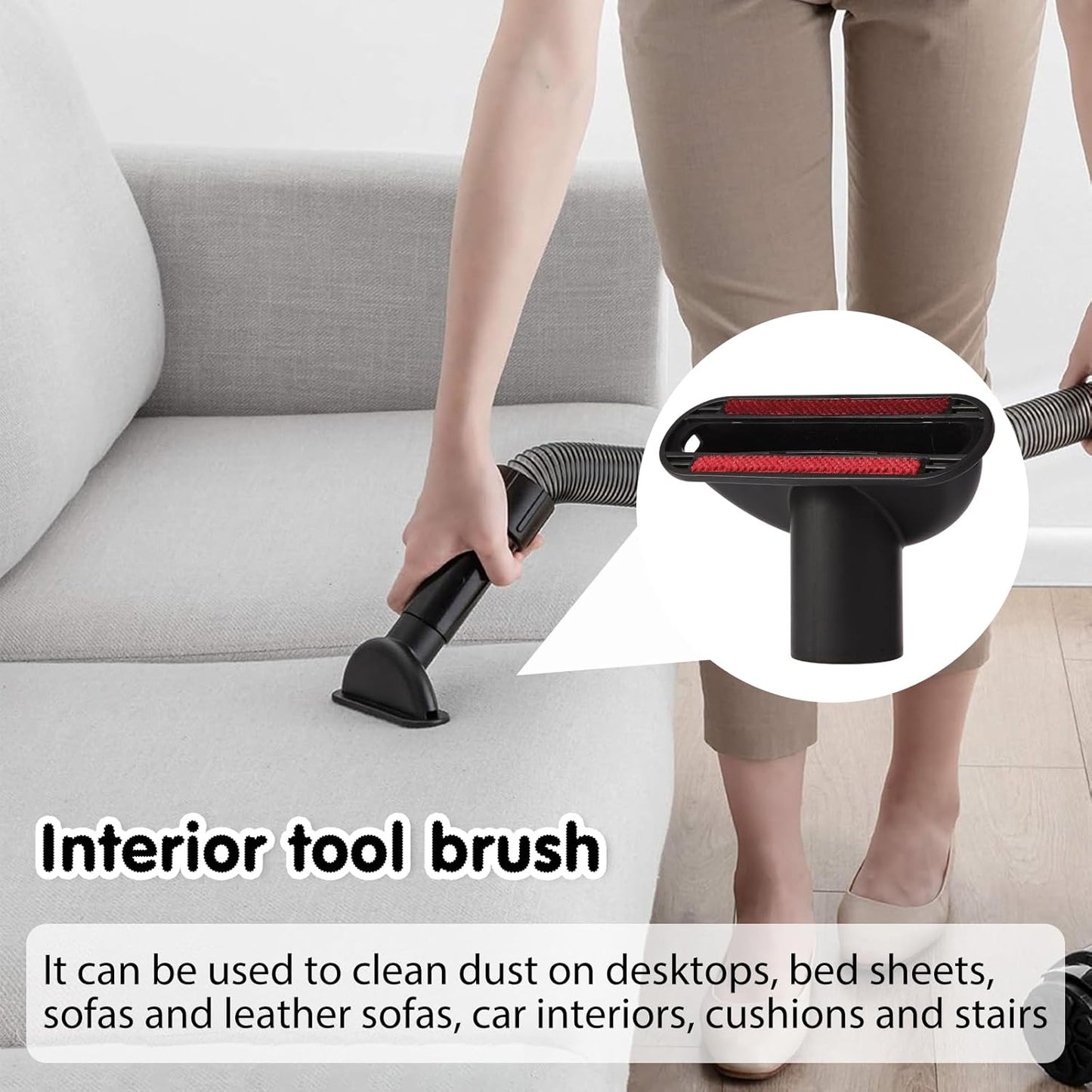 Vacuum Cleaner Brush Attachment Compatible With Eureka NEU181A NEU182A NEU182B NEU181D NEU280 NEU202 NEU10AE5 NEU10AE4 Upholstery tool,Dusting brush,Crevice tool,Horsehair brush Replacement Parts