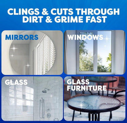 Windex Glass and Window Cleaner, Glass Routine Cleaning Bundle, Includes Original Blue 23oz Trigger Spray Bottle + 19oz Fast Shine Foam