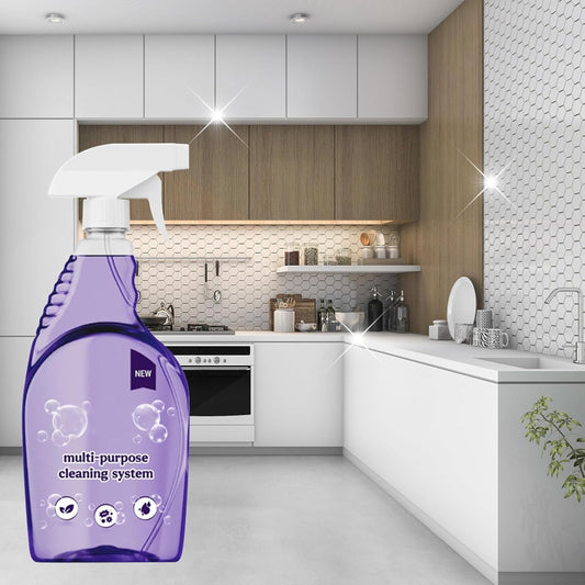 Timeno Multi-Purpose Cleaning System, Oven Spray Cleaner & Concentrated Tablets, Household Multi-Surface Use (1Bottle+18pcs Tablets)