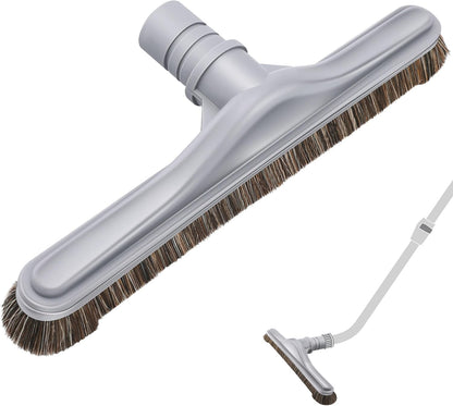 Replacement Floor Tool Compatible with ProTeam 101446 E-Z Glide Backpack Vacuums 10 QT & 6 QT, 14" Hard Floor Tool Compatible with Commercial Cleaners(Brush with Scalloped Edges,Gray)