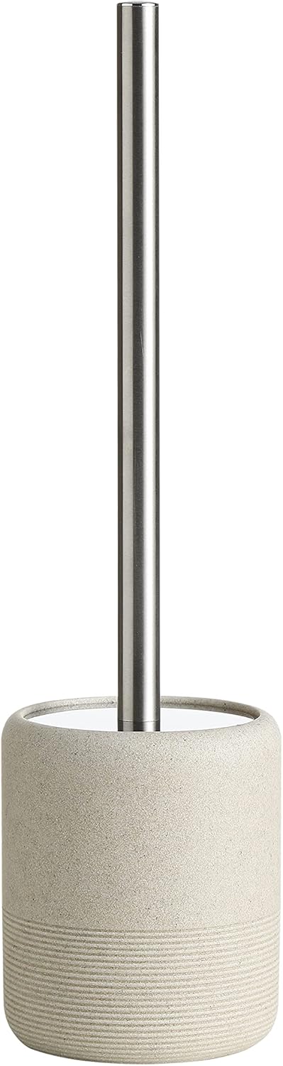 Bathroom Accessory Toilet Brush and Holder (Beige)