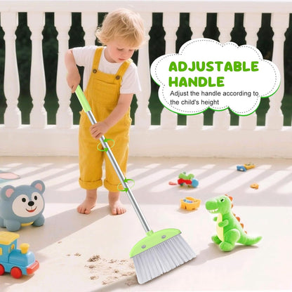Mini Broom with Dustpan for Kids, 28-in Handle Kids Broom and Dustpan Set for Toddlers Cat-Shaped Children Broom and Cleaning Set Boys Girls Small Housekeeping Helper Set, Pink