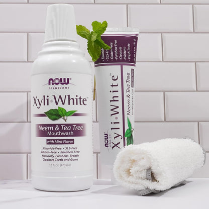 NOW Solutions, Xyliwhite™ Toothpaste Gel, Platinum Mint, Cleanses and Whitens, Fresh Taste, 6.4-Ounce