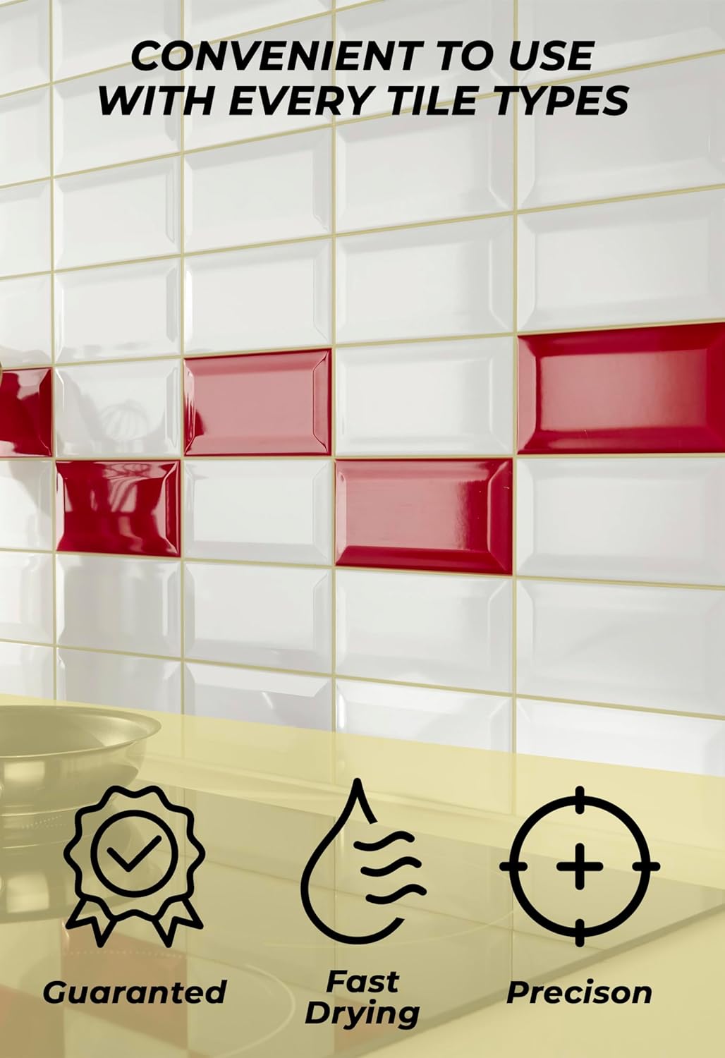 Tile Grout Repair, Grey 8.8 oz/250gr. Fast Drying Grout Repair Kit, Grout Filler Tube Repair Kit, Tile Grout Paint, Grout Sealer Restore and Renew Bathroom Floor, Tile Gaps, Joints, Lines