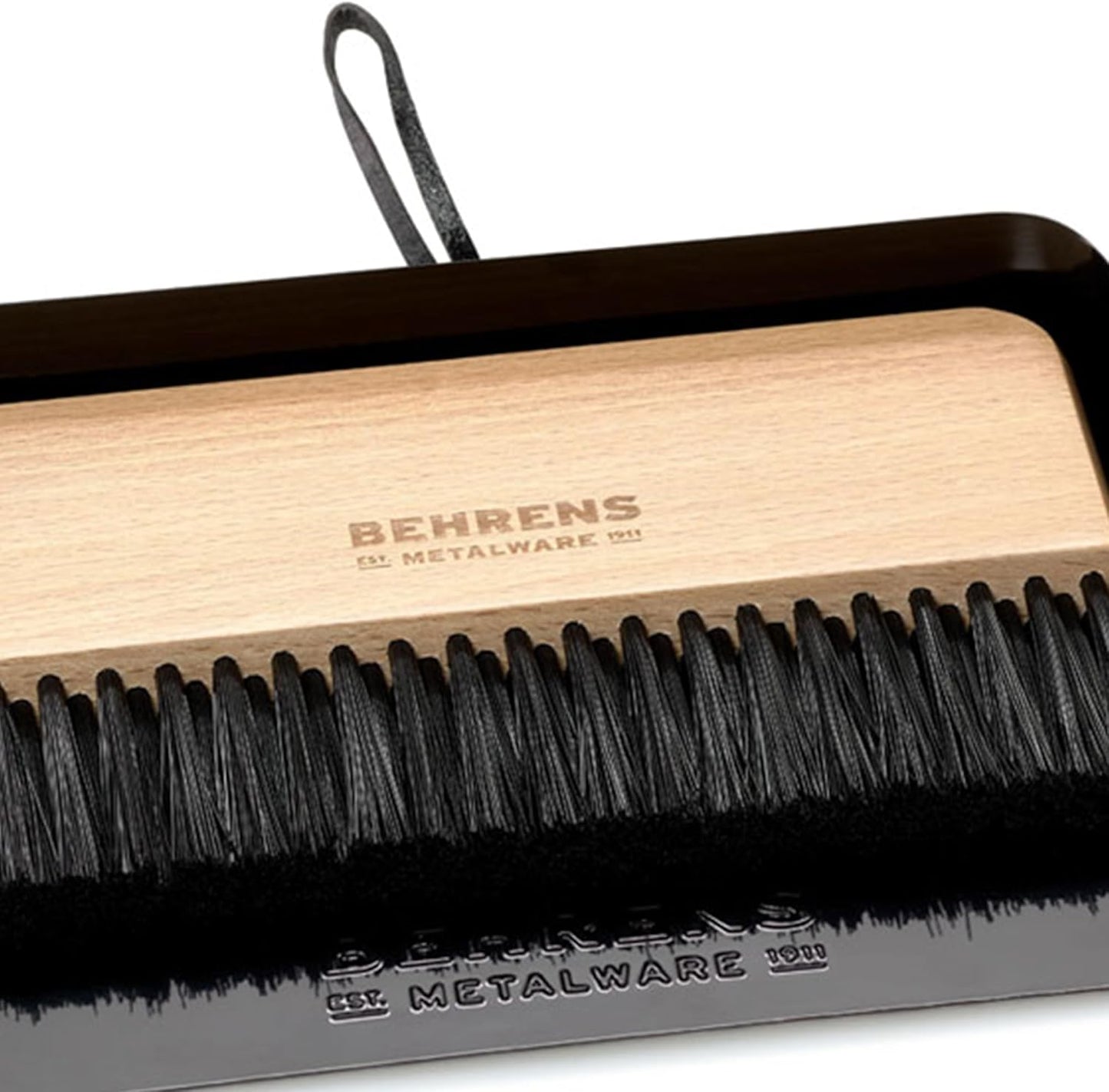 Behrens White Galvanized Dustpan & Brush Set