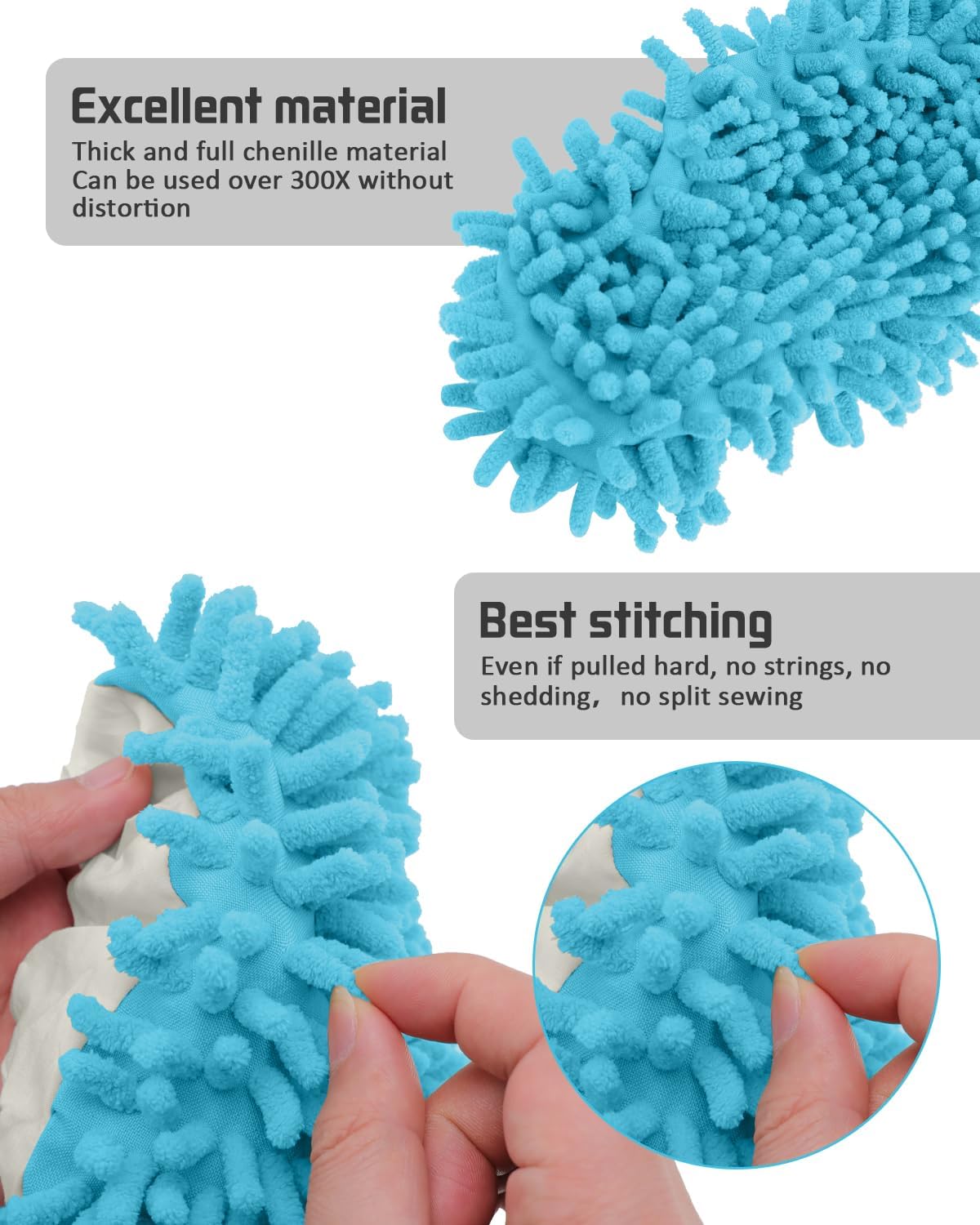 8 Pcs Mop Slippers Socks Floor Cleaning,Microfiber Shoe Covers dust Washable Reusable for Woman Man House Kitchen (Dark Grey)