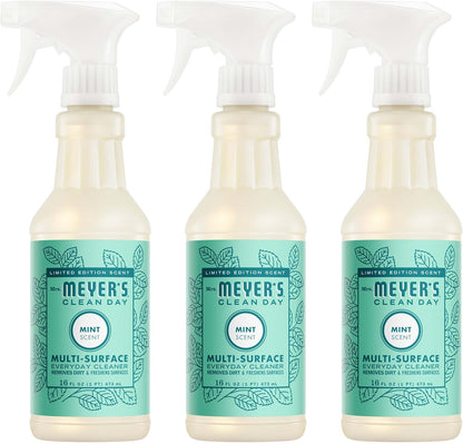 MRS. MEYER'S CLEAN DAY Multi-Surface Everyday Cleaner, Mint Scent, 16 Fl Oz Bottle - 3 Pack
