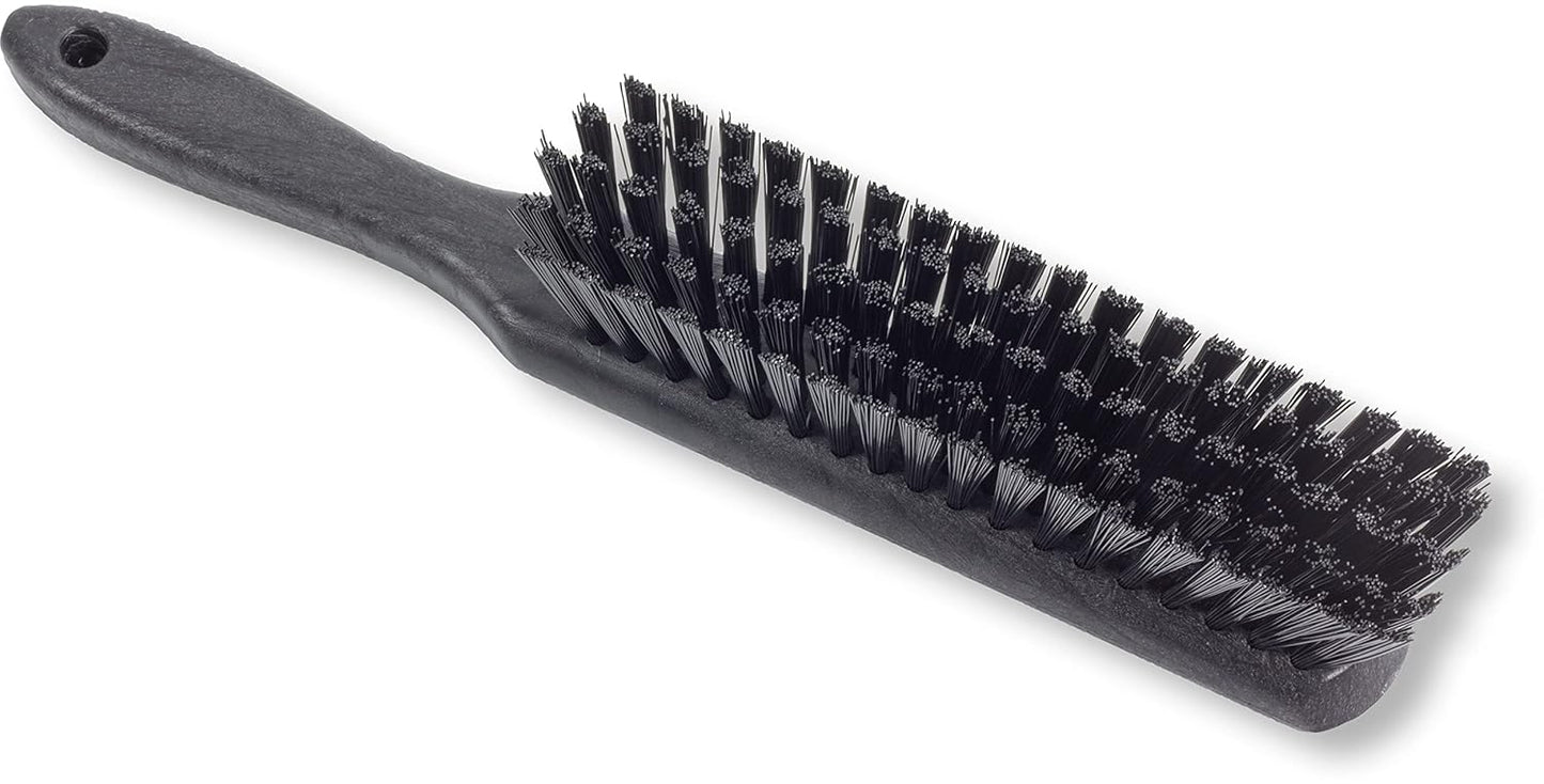 SPARTA Handheld Soft Counter Brush 8 Inch Bristle Span, Multi-Use Dust Brush with 5 Inch Handle for Tables, Countertops, and Delicate Surfaces, Polyester, Orange