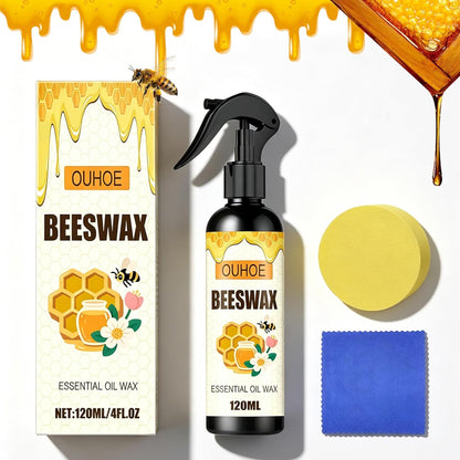 Natural Beeswax Repairing and Care Spray – Beeswax Wood Polish & Cleaner, Furniture Polish Spray, Wood Conditioner & Restorer for Floors, Cabinets, Tables and Wood Surfaces (1 PCS)