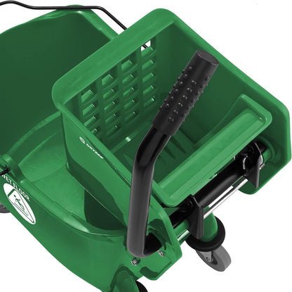 Dryser Commercial Mop Bucket with Side Press Wringer, 26 Quart, Black