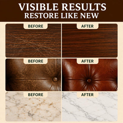 Lence Furniture Balm – All-in-One Wood Scratch Repair, Polishing & Multi-Surface Cleaner for Home & Countertops - Includes Application Brush(1pcs)