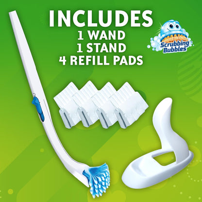 Scrubbing Bubbles Flushable Toilet Bowl Wand Cleaner Refills, Fresh Brush Cleaner Toilet Refill Pads, Removes Limescale & Odors, Citrus Scent, 20 Count (Pack of 1)