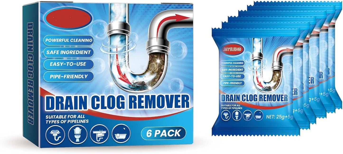Enzyme-Powered Drain Clog Dissolver | Fast-Acting Pipe Cleaner for Hair, Soap Scum & Organic Waste | Septic-Safe Toilet Clog Remover Gel | 30-Minute Formula (6 Pack, 180g Each)