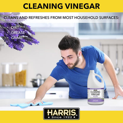 Harris Multi-Purpose Vinegar Household Surface Cleaner, Orange Scent, 128oz, Easy Pour Funnel Included