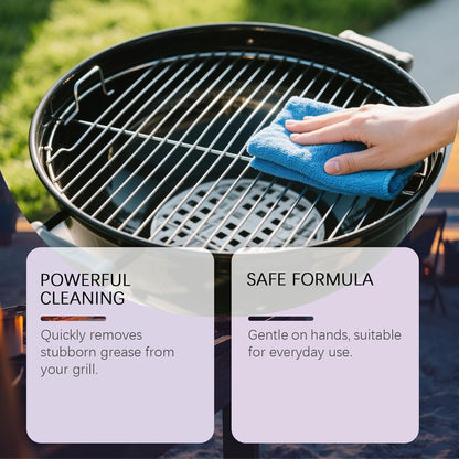 Fast-Acting Heavy-Duty Grill Degreaser Spray, Grill Degreaser for Outdoor Grills, 120 ML Heavy Duty BBQ Grills Cleaner Spray for Grills Grates Burners Drip Trays (2 Bottle)