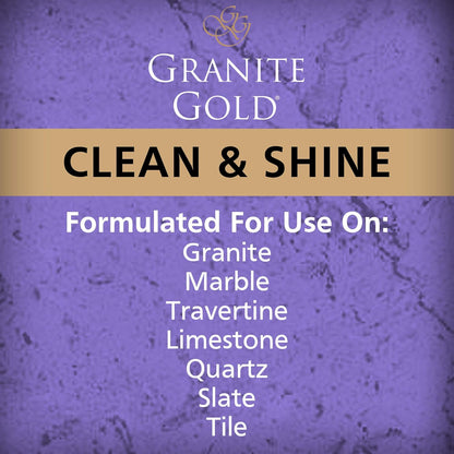 Granite Gold Clean and Shine Spray-Streak-Free Deep Cleaning & Polishing of Granite, Marble, Quartz, 24 Fl Oz (Pack of 1)