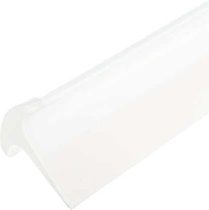 SPARTA 24" Floor Squeegee Replacement Head, Seamless Rubber with Rust-Free Plastic Frame for HACCP Compliance, Heavy-Duty Industrial Use, Thermoplastic Rubber, 24 Inches, White (Pack of 6)