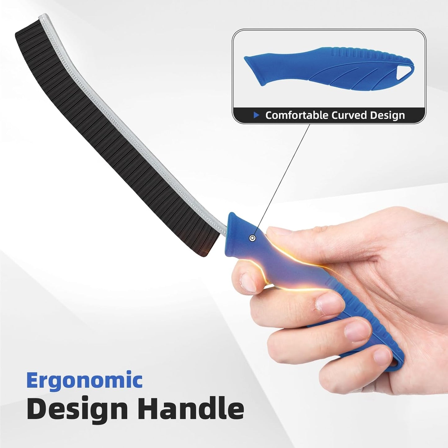 FOOGWEE Hard Bristle Crevice Cleaning Brush - Cleaning Tools for Household Use, Multifunctional Gap Cleaning Supplies for Kitchen, Bathroom, Toilet, Window, Vehicle, Faucets, Grout, Home (Black)