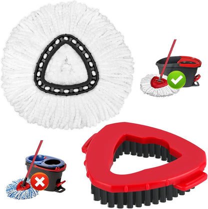 Mop Replacement Heads for O-Ceda Mop Replace Head EasyWrin Spin Mop Heads Replacements, Microfiber Spin Mop Refills, Easy Cleaning Mop Head Replacement (White-3 Mop Heads)