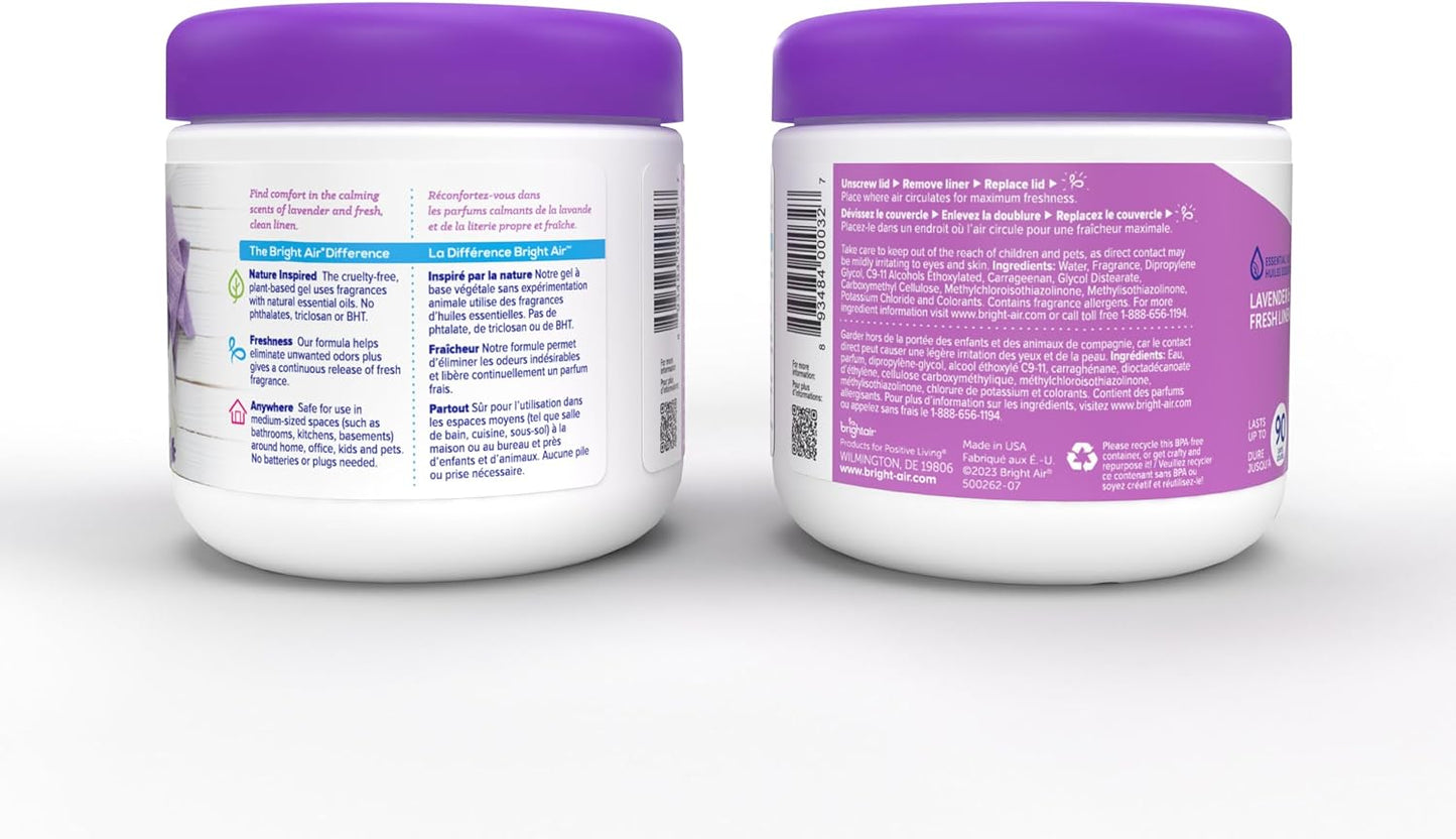 Bright Air 14 oz. Super Odor Eliminator, For Medium-Size Spaces, Cool & Clean Scent, Case of 6,Air Freshener, Natural Essential Oils, Lasts Up to 90 Days Each