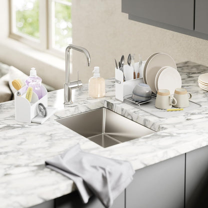 Umbra Sling Sponge Holder Sink Caddy with Dish Soap Dispenser Pump for Kitchen