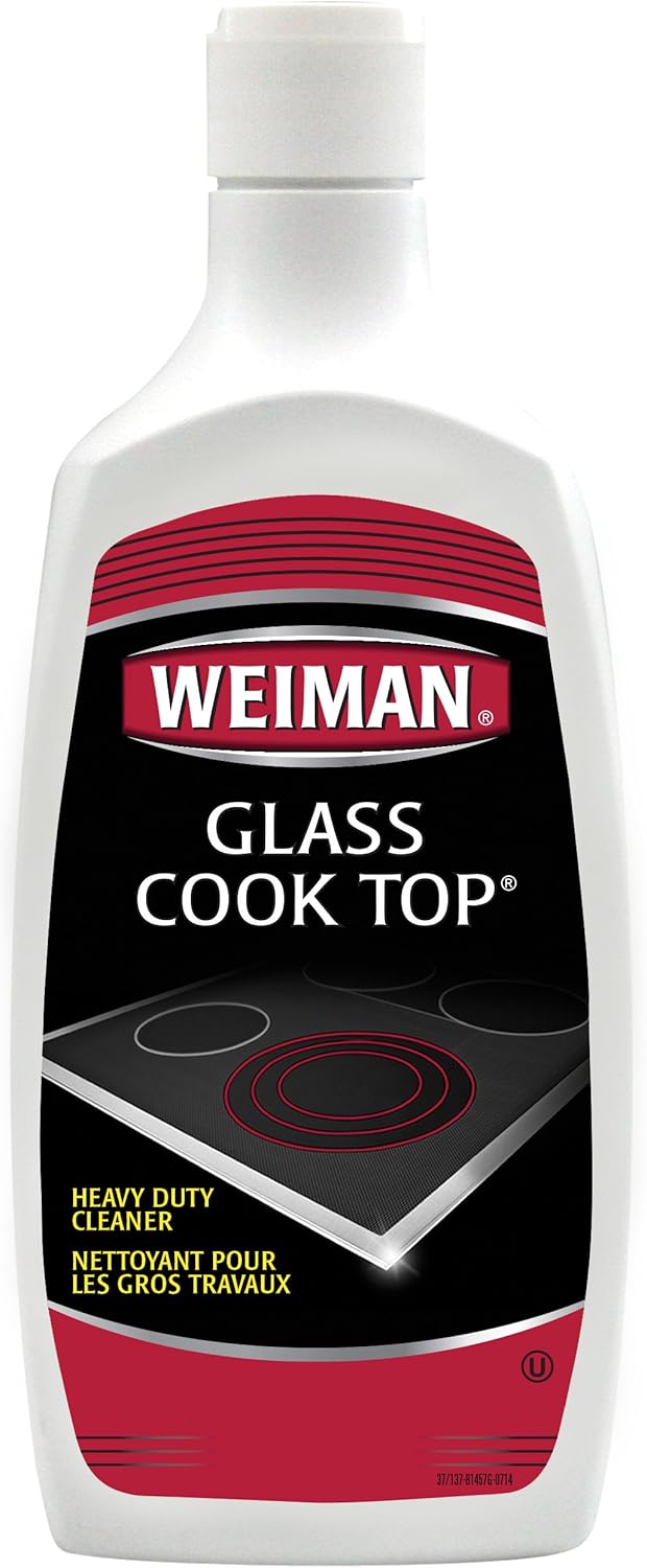 Weiman Cooktop Cleaner and Polish 18 Fluid Ounces - Heavy Duty, No Scratch, Glass-Ceramic Safe, Non-Abrasive