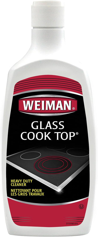 Weiman Cooktop Cleaner and Polish 18 Fluid Ounces - Heavy Duty, No Scratch, Glass-Ceramic Safe, Non-Abrasive