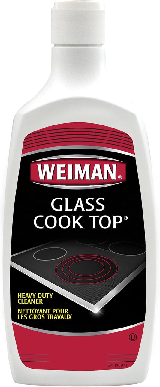 Weiman Cooktop Cleaner and Polish 18 Fluid Ounces - Heavy Duty, No Scratch, Glass-Ceramic Safe, Non-Abrasive