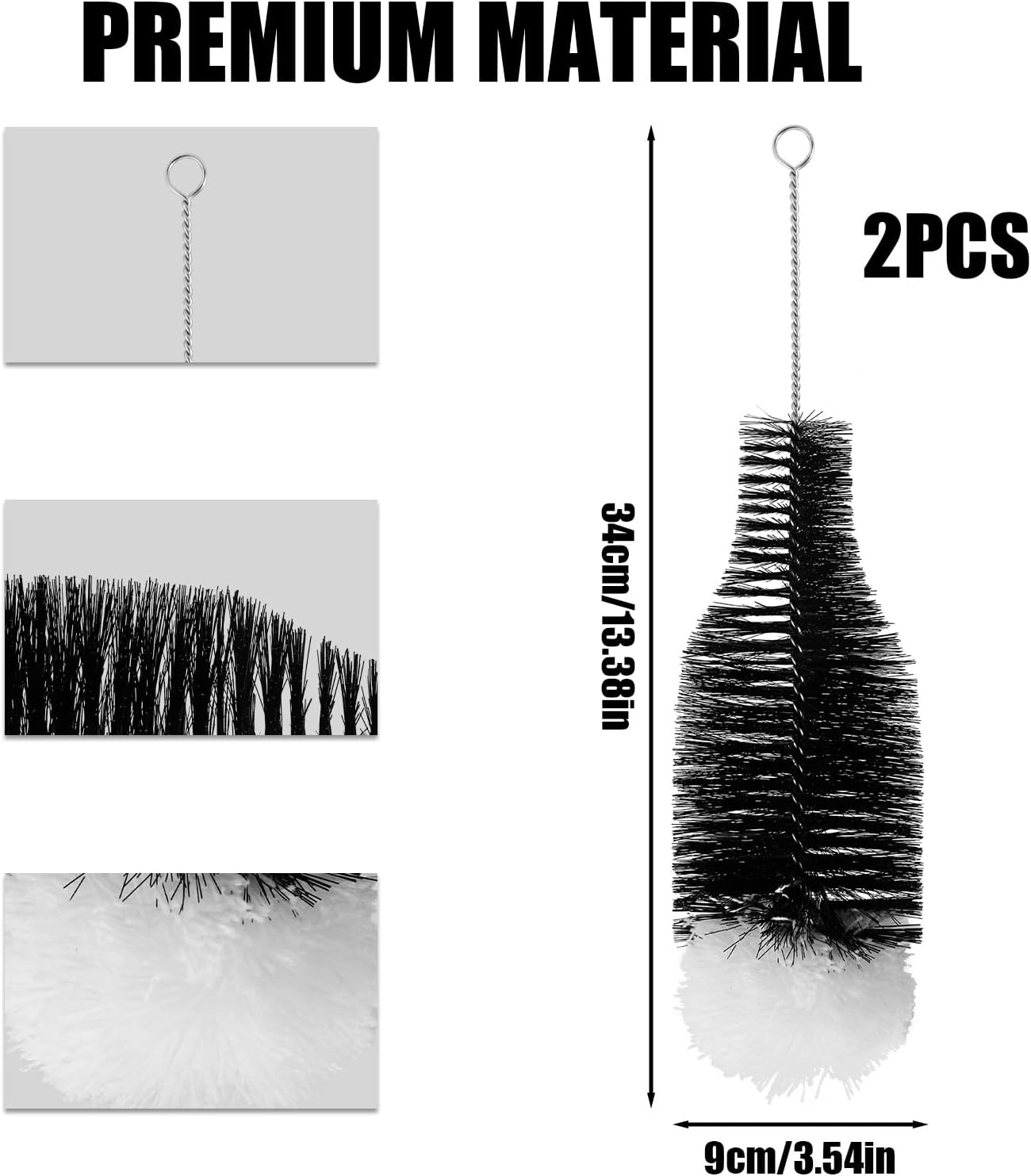 Bottle Brush for Sodastream Bottle, Soda Bottle Cleaning Brush with Gentle & Anti-Scratch Bristles Bottle Cleaner Bottle Washing Brush for Soda Bottles