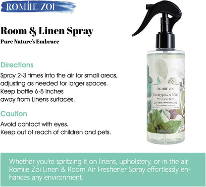 ROMIIE ZOI Room Spray Lemon, Air Freshener Spray Made with Natural Plant Extract, Scented Room Spray for Home Fragrance Fabric Spray Freshener 8.5 FL OZ