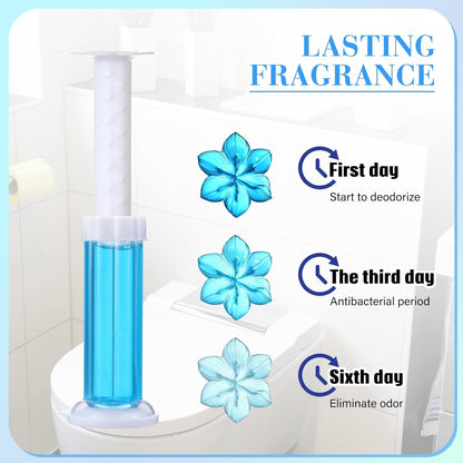 6 Pcs Toilet Gels 84 Count 1 Kind Flower Stamp Bowl Gel Scent Toilet Stain Removal Cleaner Air Freshener Flower Stamps Pack for Bathtubs Bathroom
