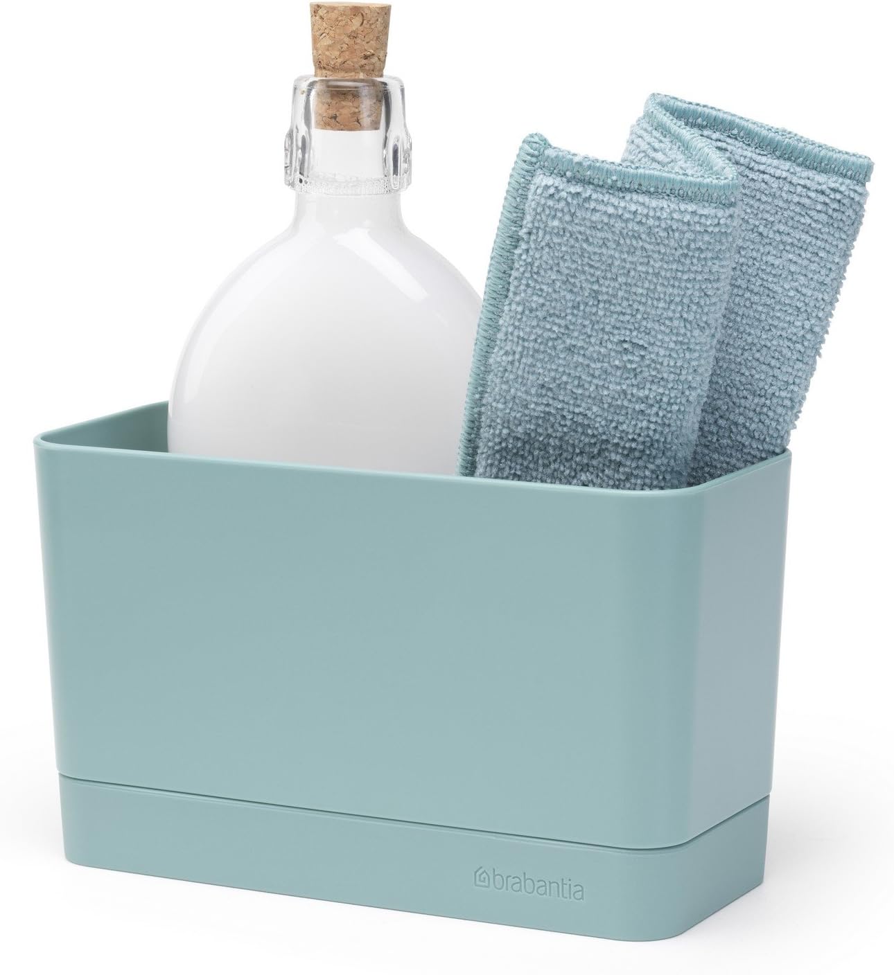 Brabantia Sink Organiser (Dark Gray) Non-Slip, Non-Scratch Kitchen Countertop Storage Caddy for Dish Brush, Soap, Cloths