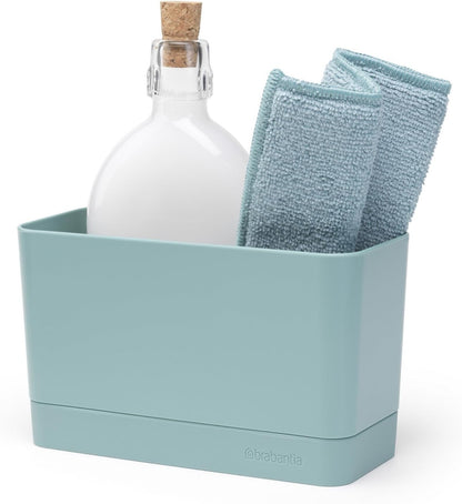 Brabantia Sink Organiser (Dark Gray) Non-Slip, Non-Scratch Kitchen Countertop Storage Caddy for Dish Brush, Soap, Cloths