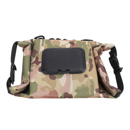 Large Capacity Canvas Portable Camping Wet Wipe Dispenser for Office Car Home Travel Hangable Wipe Holder (Camouflage Green)