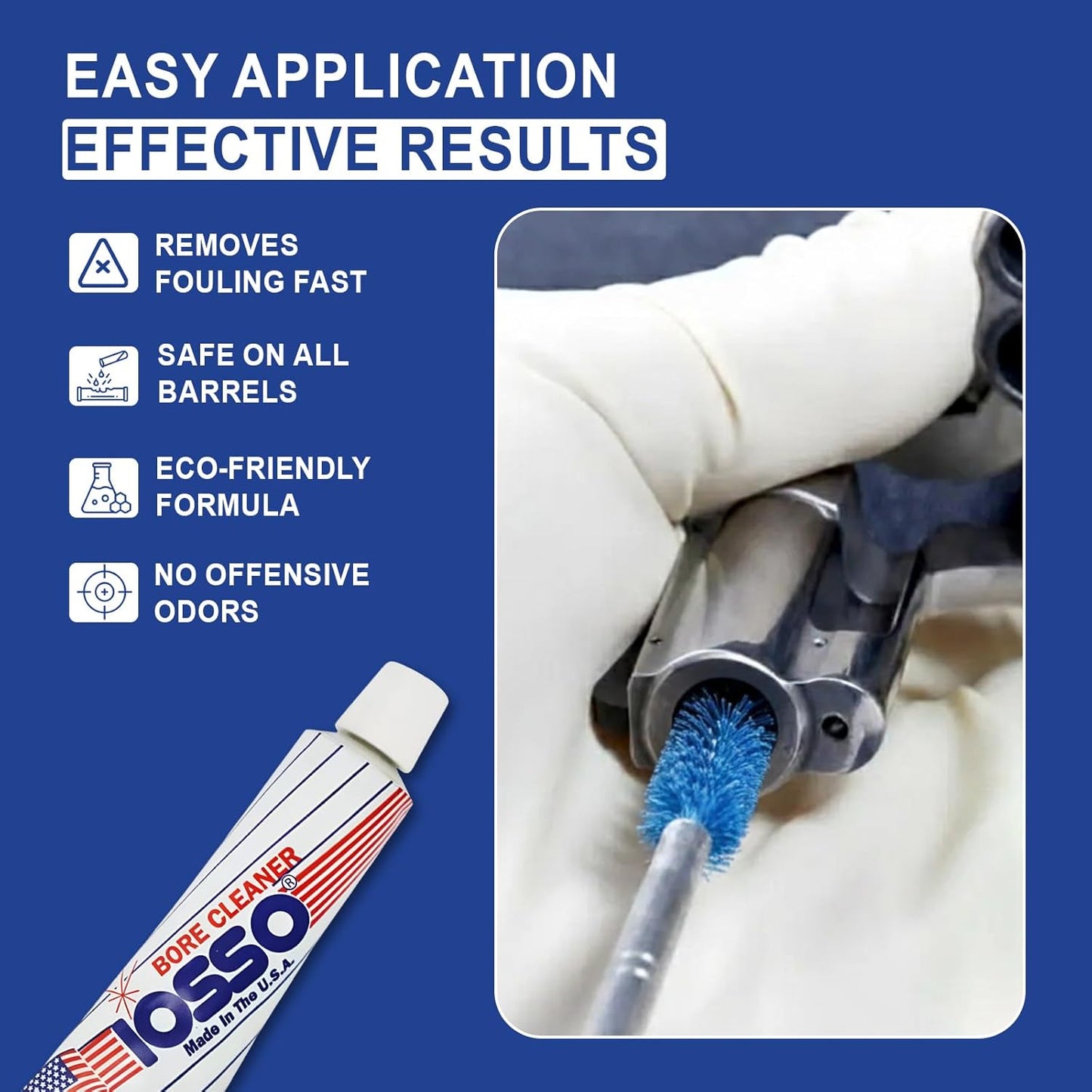 Iosso 10215 Bore Cleaner – 1.5 oz Concentrated Paste Formula – Non-Corrosive, Non-Flammable– Made in USA
