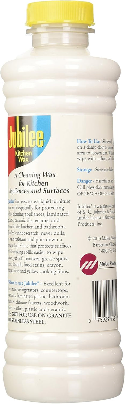 Jubilee Kitchen Wax (2-Pack) - Ultimate Kitchen Cleaner for Countertops, Appliances, and Cabinets/Clean & Shiny Surfaces/Easy-to-Use/Use for Countertops, Sinks, Tables, Tiles & More (524815)
